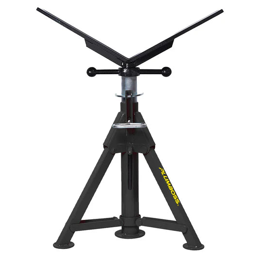 Short Folding Leg Pipe Stand - Large V Head