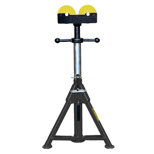 Short Folding Leg Pipe Stand - Roller Head